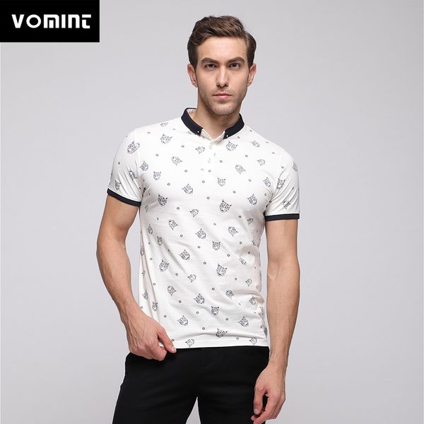 Vomiont Munkstar Designer Summer Wear New Male White Feather Printed Leisure Men Polo Shirt with Short Sleeves or Lend O6ii2a19 
Vomiont Munkstar Designer Summer Wear New Male White Feather Printed Leisure Men Polo Shirt with Short Sleeves or Lend O6ii2a19