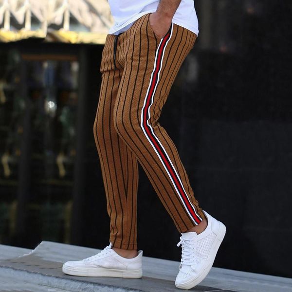 men's pants fashion drawstring elastic waist long trousers men casual stripe print pant mid skinny full length trouser clothing, Black
men's pants fashion drawstring elastic waist long trousers men casual stripe print pant mid skinny full length trouser clothing, Black