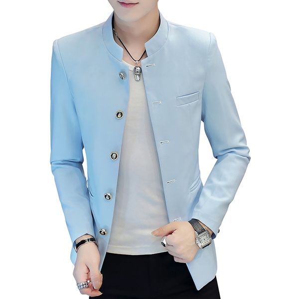 2020 male slim handsome handsome collar blazer 5 buckle youth student trend casual blazer, White;black
2020 male slim handsome handsome collar blazer 5 buckle youth student trend casual blazer, White;black