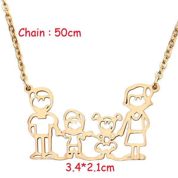 a family of four necklace one daughter and one son fashion happy jewelry charm pendant necklace family member exclusive, Silver
a family of four necklace one daughter and one son fashion happy jewelry charm pendant necklace family member exclusive, Silver