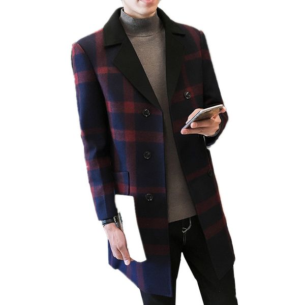 men's wool & blends winter long coat business casual plaid jacket men red black grey male coats s m l xxl xxxl
men's wool & blends winter long coat business casual plaid jacket men red black grey male coats s m l xxl xxxl