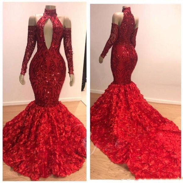 charming mermaid red prom dresses 2019 ruched rose court train evening dress high neck off shoulder long sleeves party dress zipper back, Black
charming mermaid red prom dresses 2019 ruched rose court train evening dress high neck off shoulder long sleeves party dress zipper back, Black