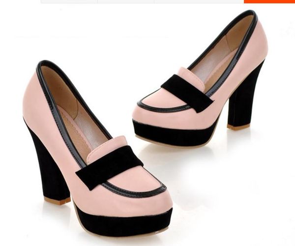 2019 women's shoes in spring and autumn with new style high heel coarse heel round head waterproof table @129, Black
2019 women's shoes in spring and autumn with new style high heel coarse heel round head waterproof table @129, Black