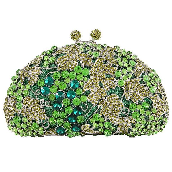 women handmade diamond green vine shaped party dress handbag female crystal one shoulder chain bags girls rhinestones clutches
women handmade diamond green vine shaped party dress handbag female crystal one shoulder chain bags girls rhinestones clutches