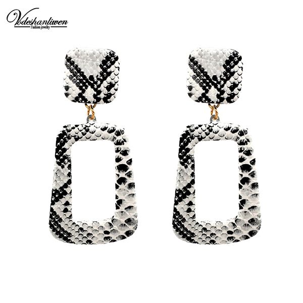 vodeshanliwen fashion snakeskin earrings new design bohemian geometric pendant earrings for women jewelry accessories, Silver
vodeshanliwen fashion snakeskin earrings new design bohemian geometric pendant earrings for women jewelry accessories, Silver