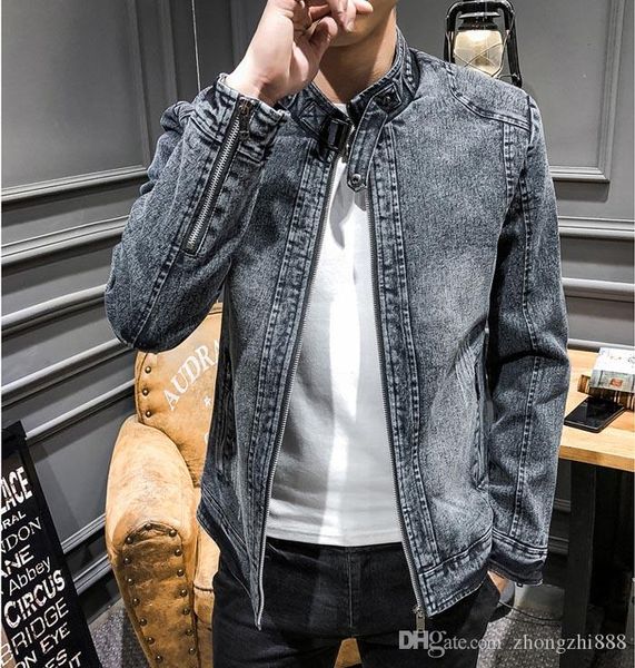 2020 spring mens jacket trend retro denim jacket youth zipper blue jackets old casual mens collar clothes n ew arrival, Black;brown
2020 spring mens jacket trend retro denim jacket youth zipper blue jackets old casual mens collar clothes n ew arrival, Black;brown