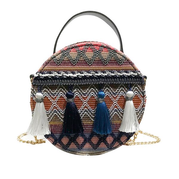 women ins super fire national wind portable chain small round bag tassel packet crossbody bag for women shoulder bolsa #40
women ins super fire national wind portable chain small round bag tassel packet crossbody bag for women shoulder bolsa #40