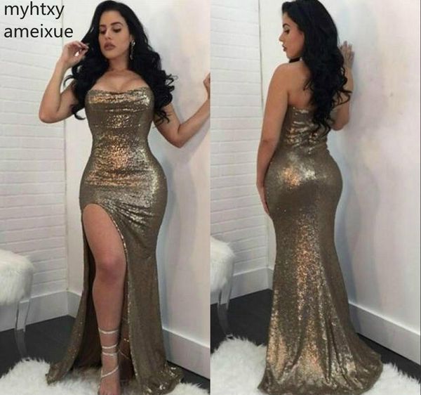 2019 new arrival formal evening dress sweetheart sweep train mermaid sleeveless floor-length sequin natural hi low dress, White;black
2019 new arrival formal evening dress sweetheart sweep train mermaid sleeveless floor-length sequin natural hi low dress, White;black