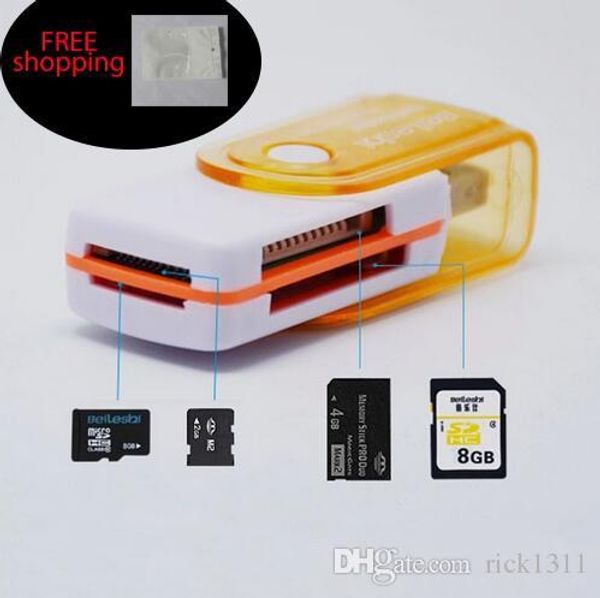 

factory price multi card in 1 usb 2.0 adapter connector micro sd tf m2 memory stick ms duo rs-mmc memory reader