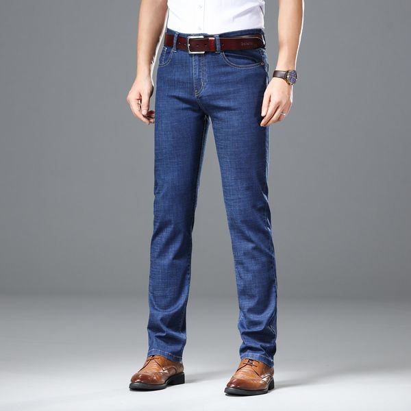 2019 new men's thin light jeans business casual stretch slim denim jeans light blue trousers male brand pants plus size 28-46
2019 new men's thin light jeans business casual stretch slim denim jeans light blue trousers male brand pants plus size 28-46