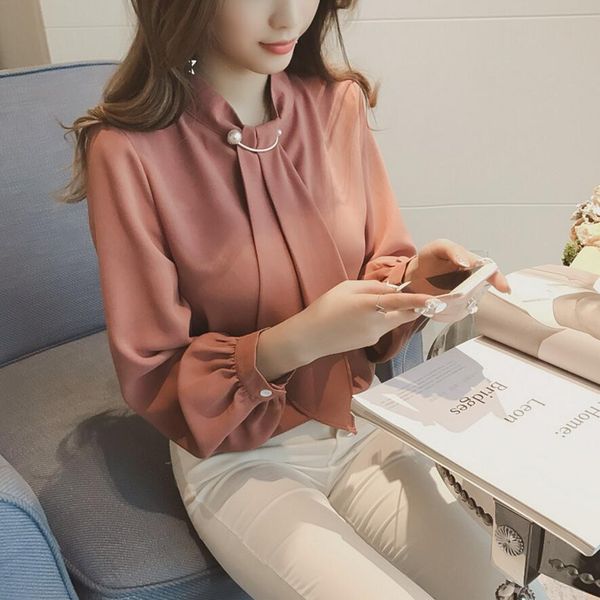 office ladies chiffon korea style spring summer casual women blouse long sleeve pullover shirt solid plus size women, White
office ladies chiffon korea style spring summer casual women blouse long sleeve pullover shirt solid plus size women, White
