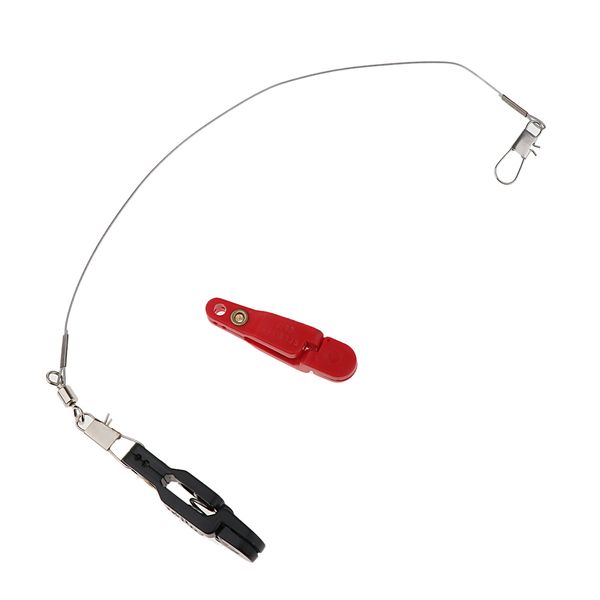 2pcs downrigger offshore fishing snap weight release clip with 8inch leader 
2pcs downrigger offshore fishing snap weight release clip with 8inch leader