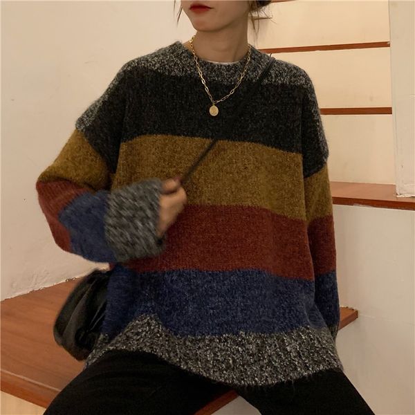 autumn winter moda feminina women's clothing ladies long sleeve sweaters and pullovers o-neck striped casual korean style new, White;black
autumn winter moda feminina women's clothing ladies long sleeve sweaters and pullovers o-neck striped casual korean style new, White;black