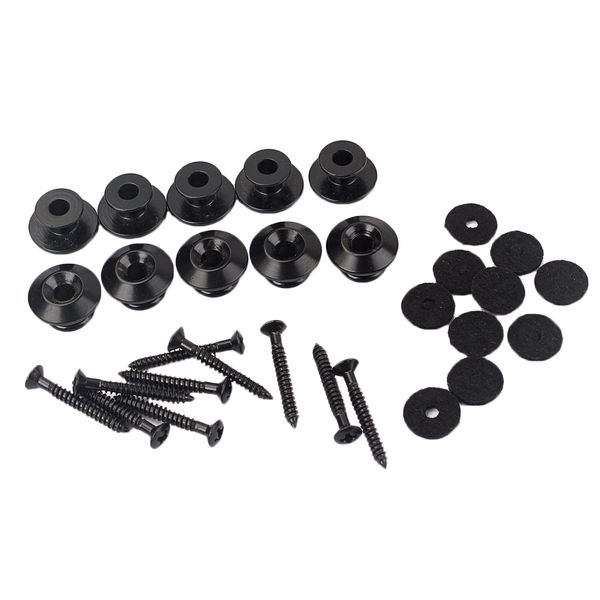 gi18 10pcs strap button with screws strap lock belt buckle button for guitar ukulele mandolin, Black;brown
gi18 10pcs strap button with screws strap lock belt buckle button for guitar ukulele mandolin, Black;brown