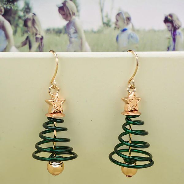 super cute hollow rotating tree earrings ball christmas festival new year earring gift lovely five-point star with golden women, Silver
super cute hollow rotating tree earrings ball christmas festival new year earring gift lovely five-point star with golden women, Silver