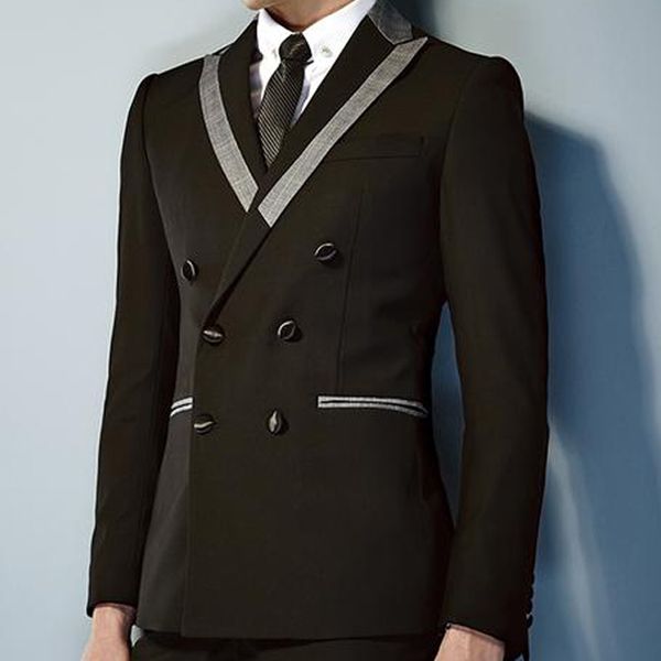 men's suits & blazers double breasted slim fit men for formal wedding groom tuxedos custom 2 piece business man suit set jacket with pa, White;black
men's suits & blazers double breasted slim fit men for formal wedding groom tuxedos custom 2 piece business man suit set jacket with pa, White;black