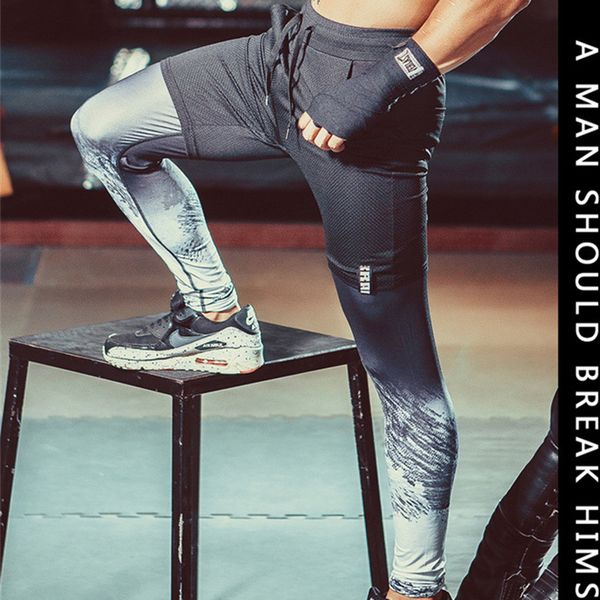 pro men gym running basketball cycling pants abbigliamento running uomo compression tights, Black;blue
pro men gym running basketball cycling pants abbigliamento running uomo compression tights, Black;blue