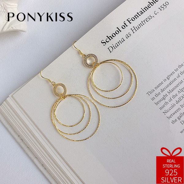 ponykiss hyperbole s925 sterling silver zircon circle geometric dangle drop earrings for women party fashion accessories jewelry, Golden;silver
ponykiss hyperbole s925 sterling silver zircon circle geometric dangle drop earrings for women party fashion accessories jewelry, Golden;silver