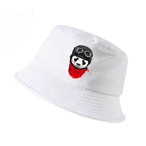 fashion spring and summer lovers bucket hat harajuku hip-hop cap male ms cute panda print panama fisherman hat