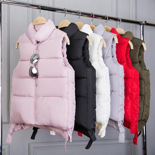 down cotton vest female winter plus size sleeveless jacket warm vest women casual waistcoat streetwear short women vests q1861, Black;white
down cotton vest female winter plus size sleeveless jacket warm vest women casual waistcoat streetwear short women vests q1861, Black;white