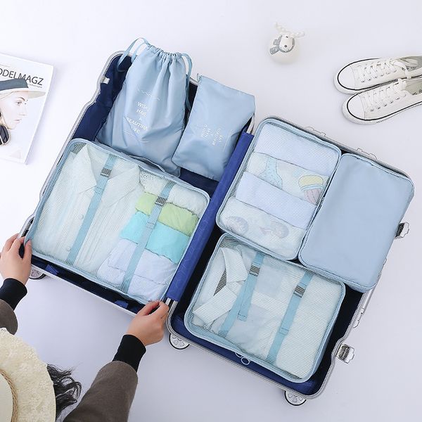 6pcs/set travel bag for clothes functional travel accessories luggage organizer high capacity mesh packing cubes
6pcs/set travel bag for clothes functional travel accessories luggage organizer high capacity mesh packing cubes