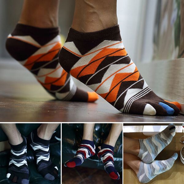 1pair men women socks cotton five finger socks toe men accessories 4 colors, Black
1pair men women socks cotton five finger socks toe men accessories 4 colors, Black