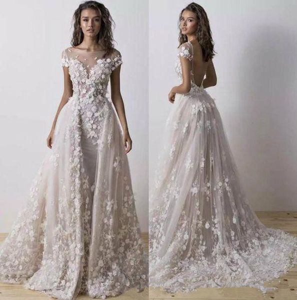 dimitrius dalia mermaid wedding dresses with detachable train 2020 cap sleeve 3d floral lace backless beach trumpet bride wedding gown, White
dimitrius dalia mermaid wedding dresses with detachable train 2020 cap sleeve 3d floral lace backless beach trumpet bride wedding gown, White