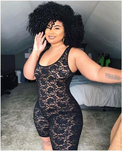 plus size black lace bodycon playsuit sleeveless see through skinny jumpsuit clubwear party rompers womens shorts onesie, Black;white
plus size black lace bodycon playsuit sleeveless see through skinny jumpsuit clubwear party rompers womens shorts onesie, Black;white