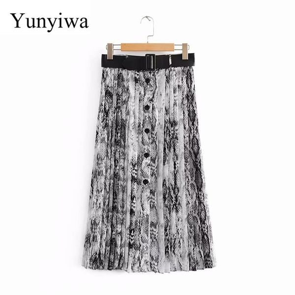 skirts 2021 women vintage snake skin printing pleated midi skirt faldas mujer ladies pu sashes chic mid-calf, Black
skirts 2021 women vintage snake skin printing pleated midi skirt faldas mujer ladies pu sashes chic mid-calf, Black