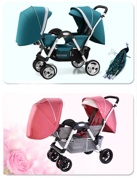 twin strollers for both boys and girls can sit and lie face to face, with shock proof folding trolley, can be folded quickly
twin strollers for both boys and girls can sit and lie face to face, with shock proof folding trolley, can be folded quickly