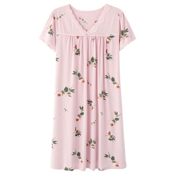 women's sleepwear sleep shirt pink floral nightgown women short sleeve home dress v neck night gown elegant nighties for, Black;red
women's sleepwear sleep shirt pink floral nightgown women short sleeve home dress v neck night gown elegant nighties for, Black;red