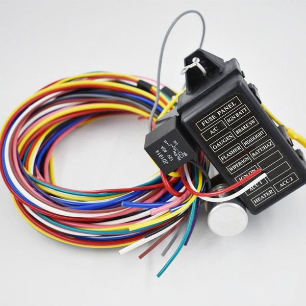 12 circuit universal wiring harness for muscle car rod street rod xl wires for si-at52001 durable wires
12 circuit universal wiring harness for muscle car rod street rod xl wires for si-at52001 durable wires