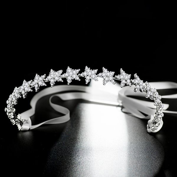 fashion silver stars bride headband crown wedding hair accessories ladies handmade headdress princess water drill hoop tiara, Golden;white
fashion silver stars bride headband crown wedding hair accessories ladies handmade headdress princess water drill hoop tiara, Golden;white