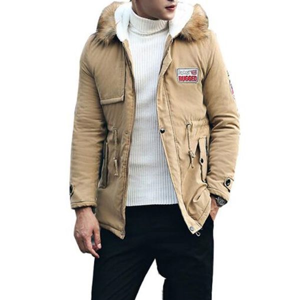 men parka fleece cotton coats male tactical jacket parka men's fleece thick warm winter coat long fur collar army green, Black
men parka fleece cotton coats male tactical jacket parka men's fleece thick warm winter coat long fur collar army green, Black