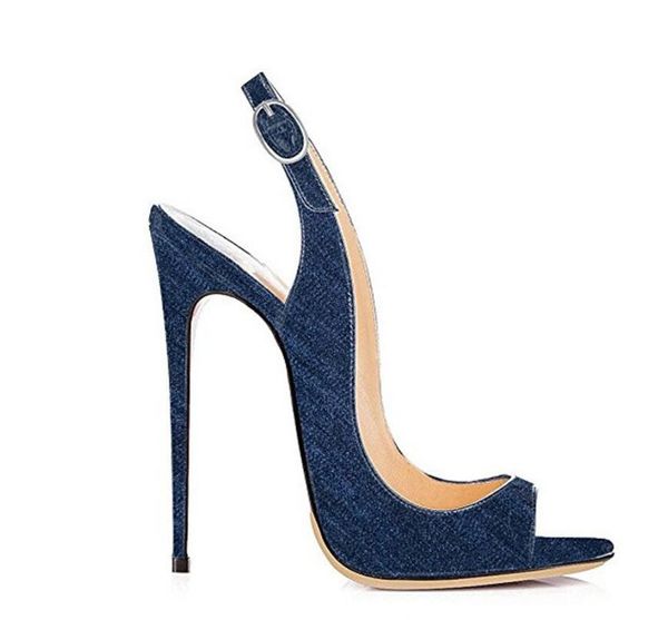 womens slingbacks designer denim high heel sandals women high heels extreme denim high heel sandals size 34-41, Black
womens slingbacks designer denim high heel sandals women high heels extreme denim high heel sandals size 34-41, Black
