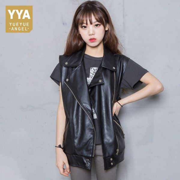 2019 spring new sheepskin genuine leather vest women sleeveless loose fit korean waistcoats black natural leather jackets ladies
2019 spring new sheepskin genuine leather vest women sleeveless loose fit korean waistcoats black natural leather jackets ladies