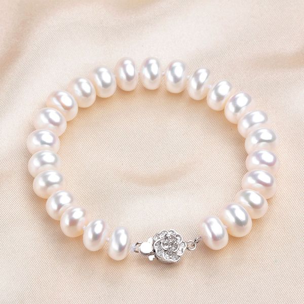 fashion white real natural pearl bracelets for women high luster freshwater pearl jewelry 925 sterling silver strand bracelet, Golden;silver
fashion white real natural pearl bracelets for women high luster freshwater pearl jewelry 925 sterling silver strand bracelet, Golden;silver