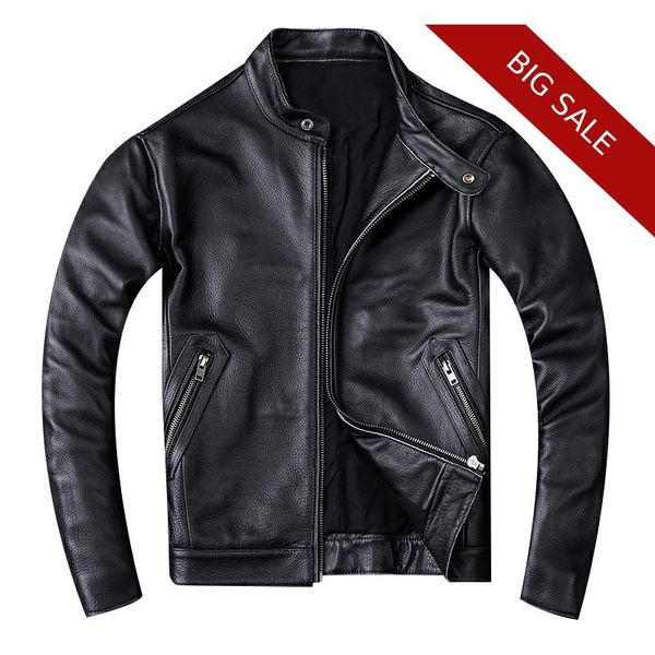 2020 black men slim fit biker's leather jacket large size xxxxl genuine cowhide spring russian motorcycle leather coat
2020 black men slim fit biker's leather jacket large size xxxxl genuine cowhide spring russian motorcycle leather coat
