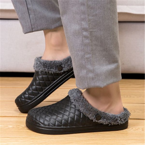 leather home slippers for men winter warm plush slippers bedroom comfortable men/women house indoor shoes size 36-45, Black
leather home slippers for men winter warm plush slippers bedroom comfortable men/women house indoor shoes size 36-45, Black