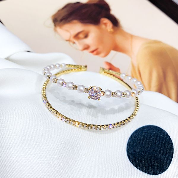 korean-style diamond zircon pearl bracelet european and american-style exaggerated super flash diamond bracelet simple temperament wild jewe, Black
korean-style diamond zircon pearl bracelet european and american-style exaggerated super flash diamond bracelet simple temperament wild jewe, Black