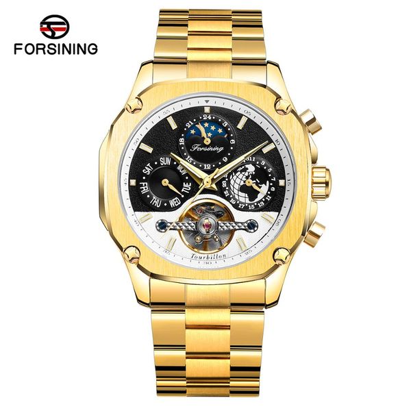 forsining men's unique design automatic movement brand new mechanical analog watch with stainless steel bracelet fsg6912m4, Slivery;brown
forsining men's unique design automatic movement brand new mechanical analog watch with stainless steel bracelet fsg6912m4, Slivery;brown