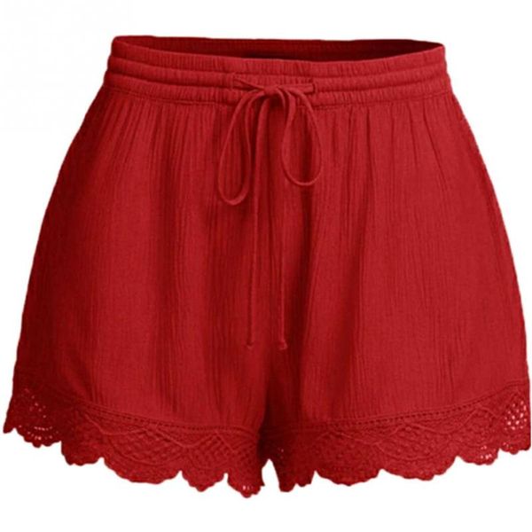 casual 2019 women shorts lace hem exercise elastic waist drawstring solid, White;black
casual 2019 women shorts lace hem exercise elastic waist drawstring solid, White;black