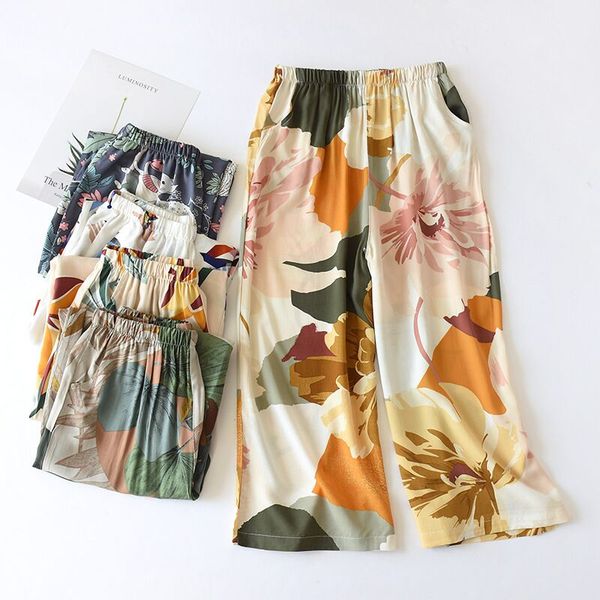 ladies sleeping pants women wide loose three quarter sleep bottoms femme floral print trousers soft pants household wear, Black;red
ladies sleeping pants women wide loose three quarter sleep bottoms femme floral print trousers soft pants household wear, Black;red