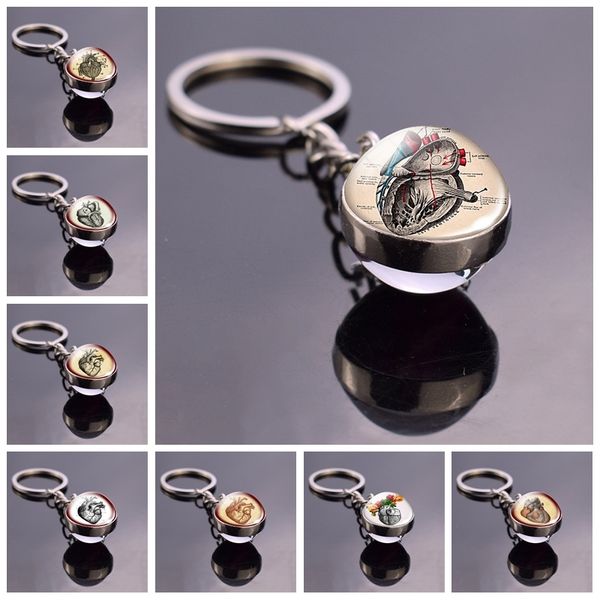 anatomical heart key chain glass ball keyring heartbeat sign pendant biologist doctors halloween gifts, Silver
anatomical heart key chain glass ball keyring heartbeat sign pendant biologist doctors halloween gifts, Silver