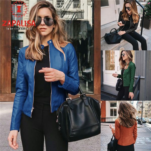 women's jackets zapalisa fashion moto biker streetwear pu leather jacket solid color patchwork long sleeve zipper short coat women wint, Black;brown
women's jackets zapalisa fashion moto biker streetwear pu leather jacket solid color patchwork long sleeve zipper short coat women wint, Black;brown