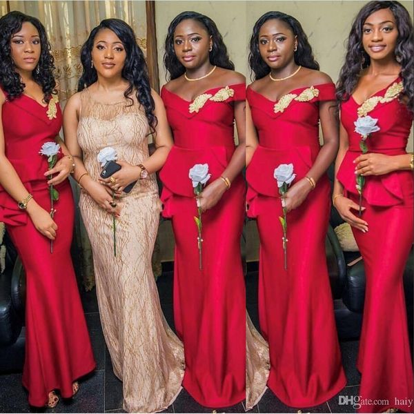 new red bridesmaid dresses off shoulder arabic mermaid open back lace ruffle floor length maid of honor wedding party prom gowns, White;pink
new red bridesmaid dresses off shoulder arabic mermaid open back lace ruffle floor length maid of honor wedding party prom gowns, White;pink