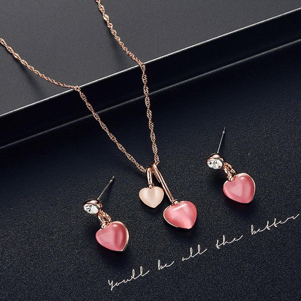 fashion romantic rhinestone faux gem love heart pendant necklace earrings jewelry set gift, Silver
fashion romantic rhinestone faux gem love heart pendant necklace earrings jewelry set gift, Silver