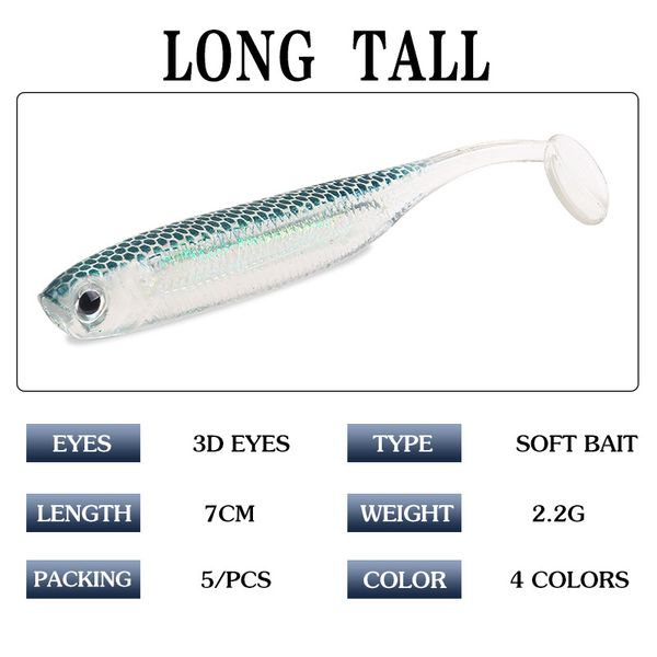 new realistic artificial gamefish shad soft jerkbait 7cm 2.2g silicon rubber freshwater injured baitfish fishing lure 5pc/lot
new realistic artificial gamefish shad soft jerkbait 7cm 2.2g silicon rubber freshwater injured baitfish fishing lure 5pc/lot