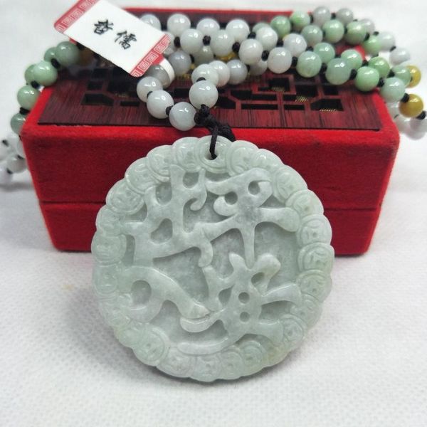 lockets zheru jewelry pure natural jadeite carved light green round amulet pendant tri-color bead necklace send class a certific, Silver
lockets zheru jewelry pure natural jadeite carved light green round amulet pendant tri-color bead necklace send class a certific, Silver