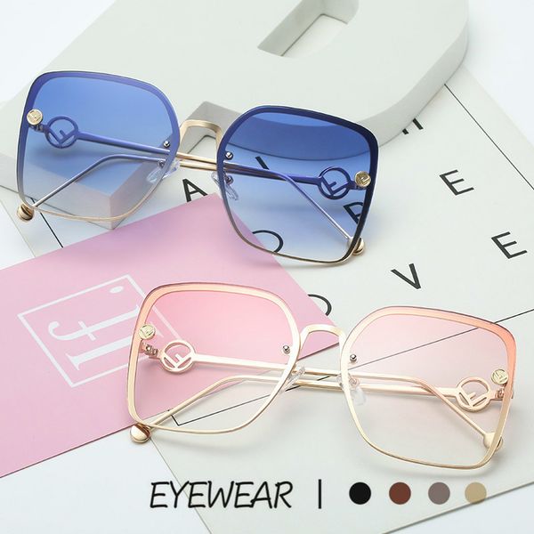 2019 italy f brand designer elegant lady square sunglasses women vintage rimless gradient sun glasses for female uv400, White;black
2019 italy f brand designer elegant lady square sunglasses women vintage rimless gradient sun glasses for female uv400, White;black